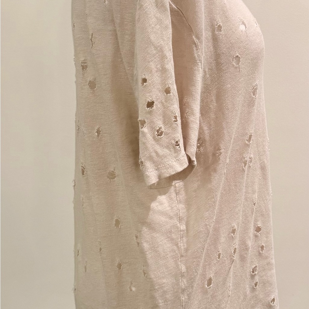 Cream Distressed Top - Picture 2 of 6